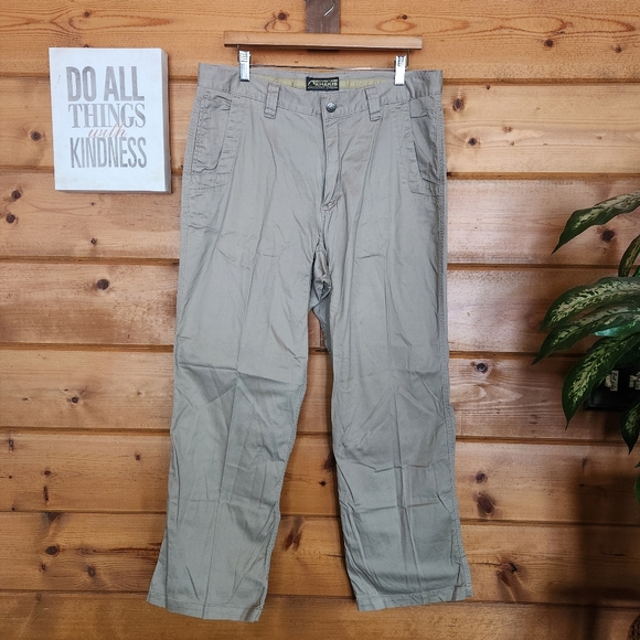 Mountain Khakis Lake Lodge Twill Pants Straight Beige Hiking Chino Size 34 X 30" - Picture 1 of 10